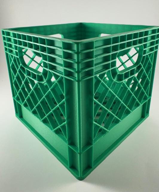 Mini Milk Crate Organizer | 3D Printed Storage Crate | Desk Organizer | Mini Crate Decor